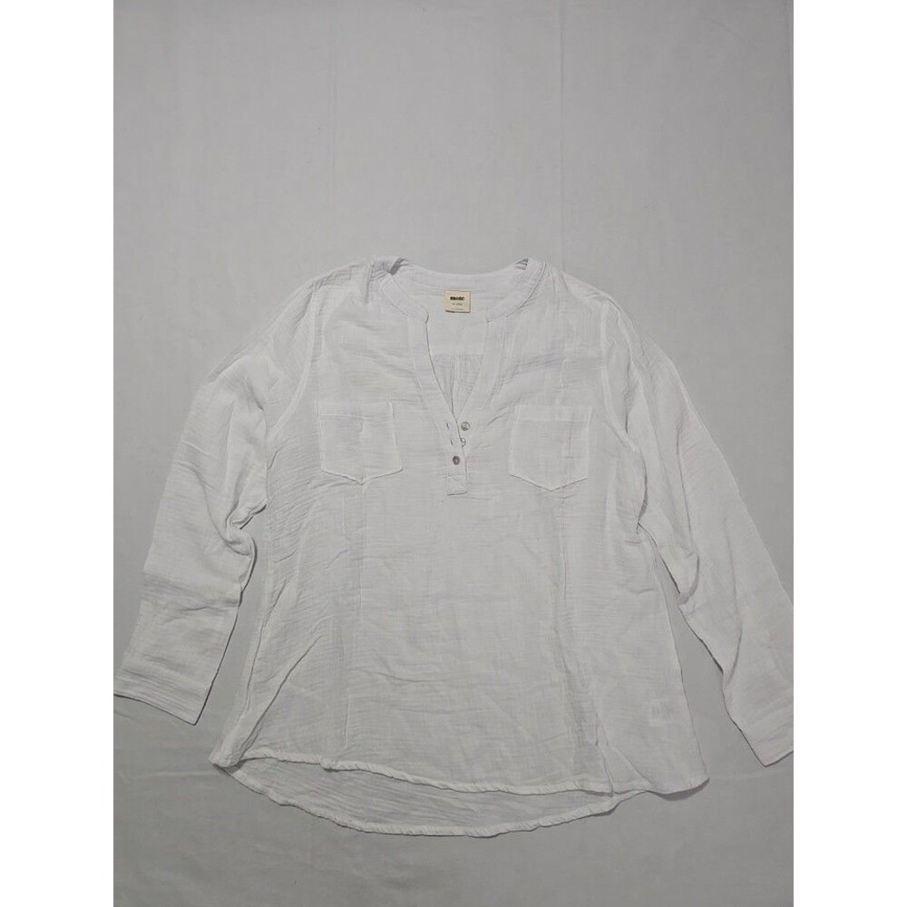 Mote Shirt Womens Size L White Long Sleeve NWT